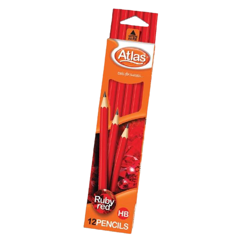 Atlas Imported Ruby Red Pencil HB