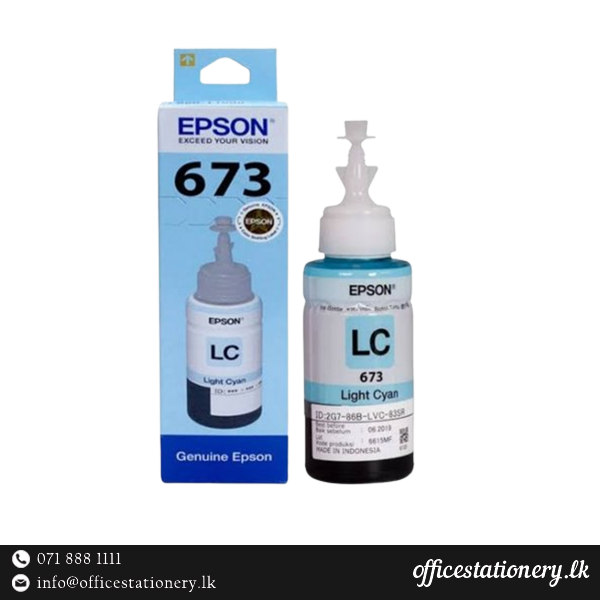 Epson 673 Light Cyan Ink Bottle