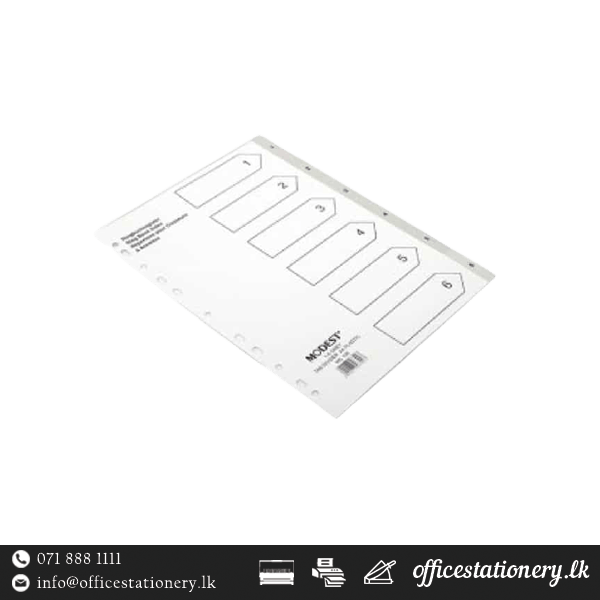 File Separator Plastic 1 to 6