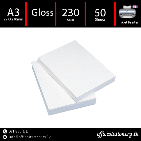 Gloss Photo Paper A3 230gsm